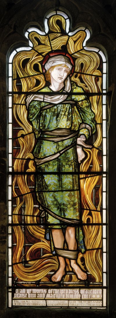 Shadrach, The Fiery Furnace, West Window by Edward Burne Jones